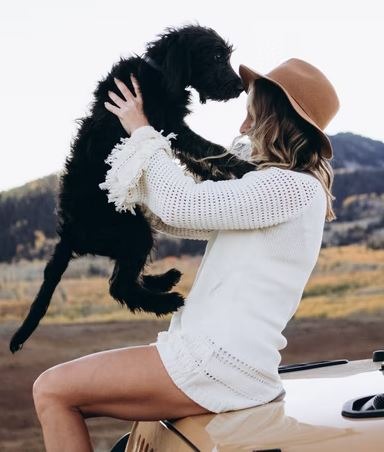 Female Dog Owner, Girl With Dog, Hat